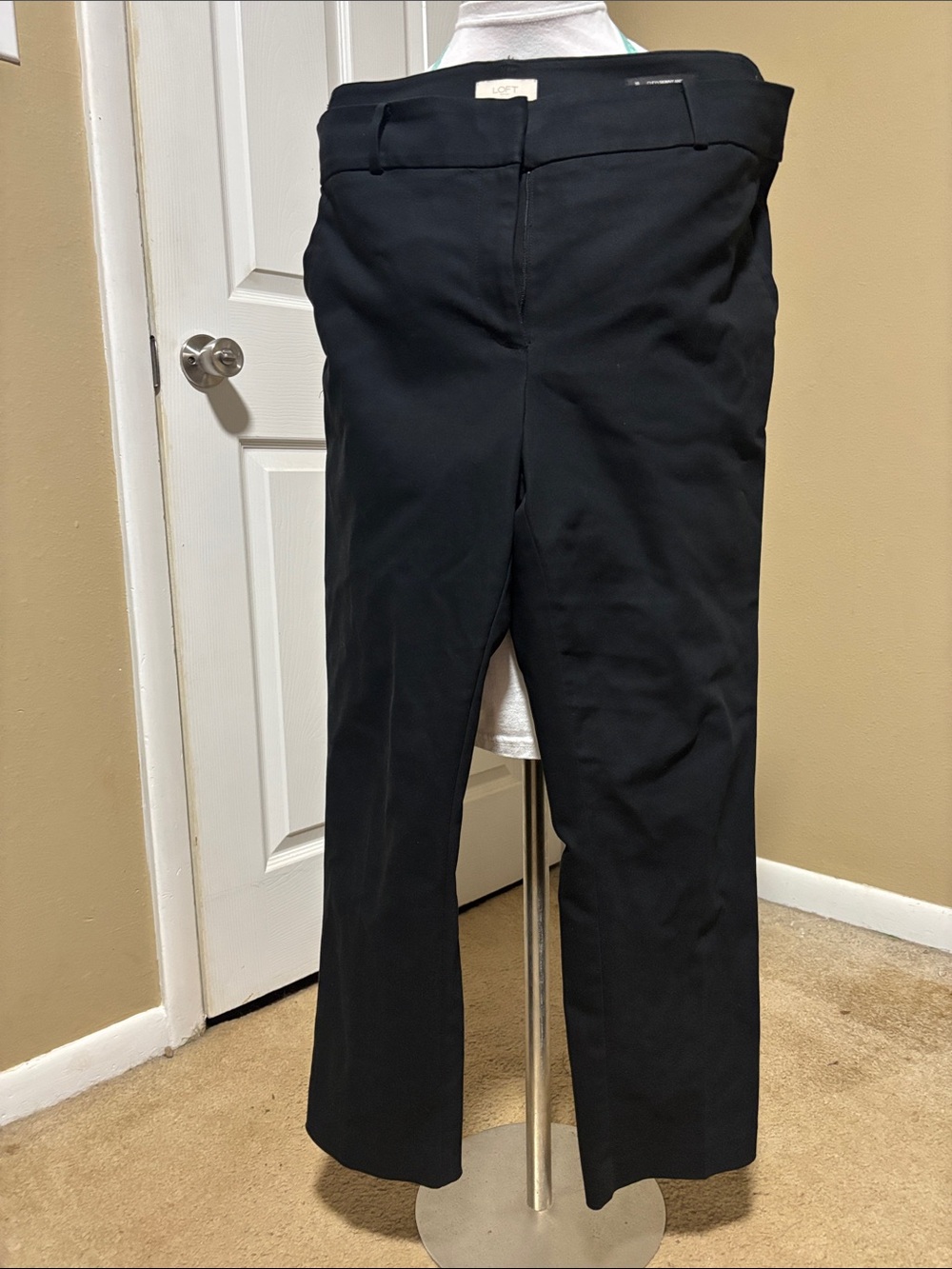 LOFT Black Straight-Leg Dress Pants